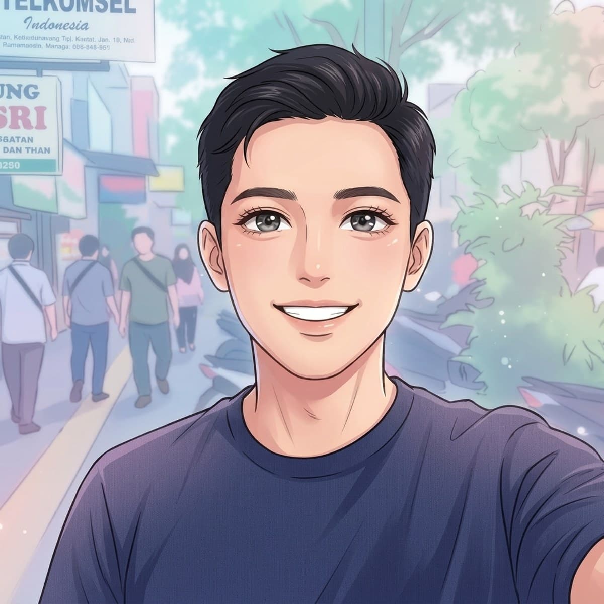 AI comic portrait example